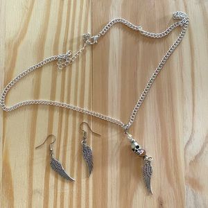 ☠️ Skull and Wings Jewelry Set! ☠️